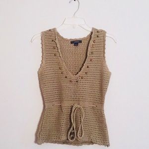 Express Crochet & Beaded Sweater Vest